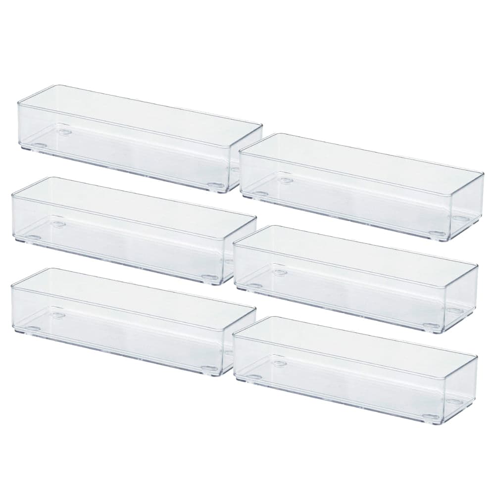 Kit Com 6 Organizadores Antiderrapante 800mL Transparente - Arthi