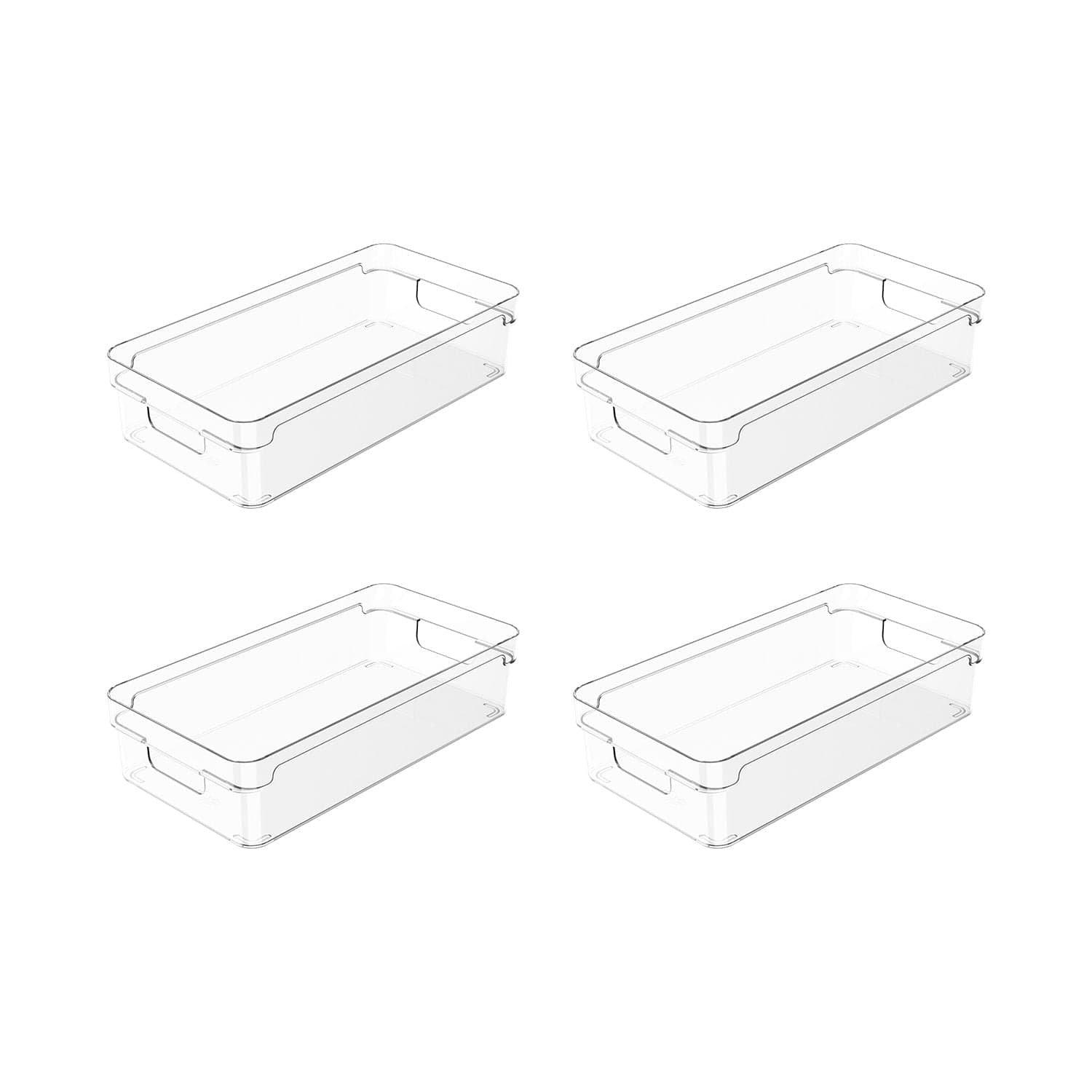 Kit de Organizador de Armários Ou 4 Unidades 30x15x7 Linha Clear