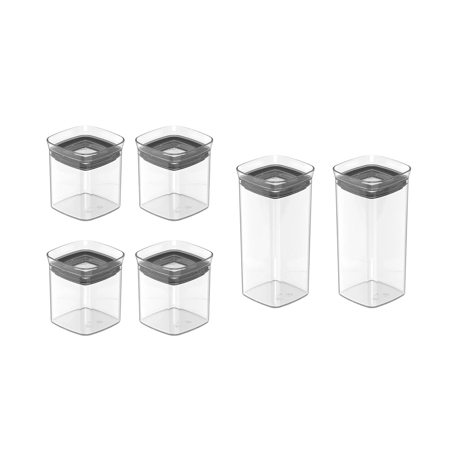 Kit de Potes Herméticos Modular Ou 6 Unidades Linha Block