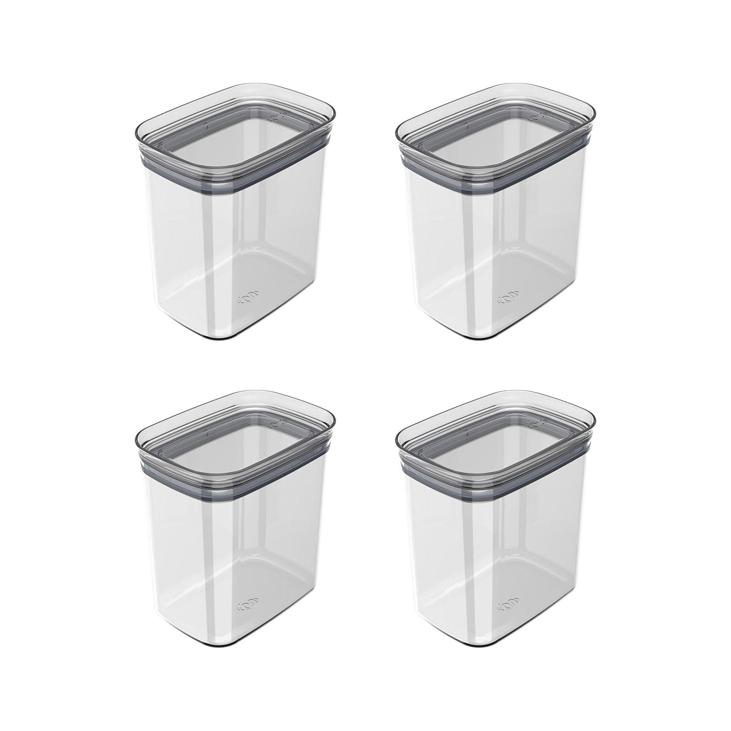 Kit de Potes Herméticos Ou 4 Unidades 1,5L Linha Block