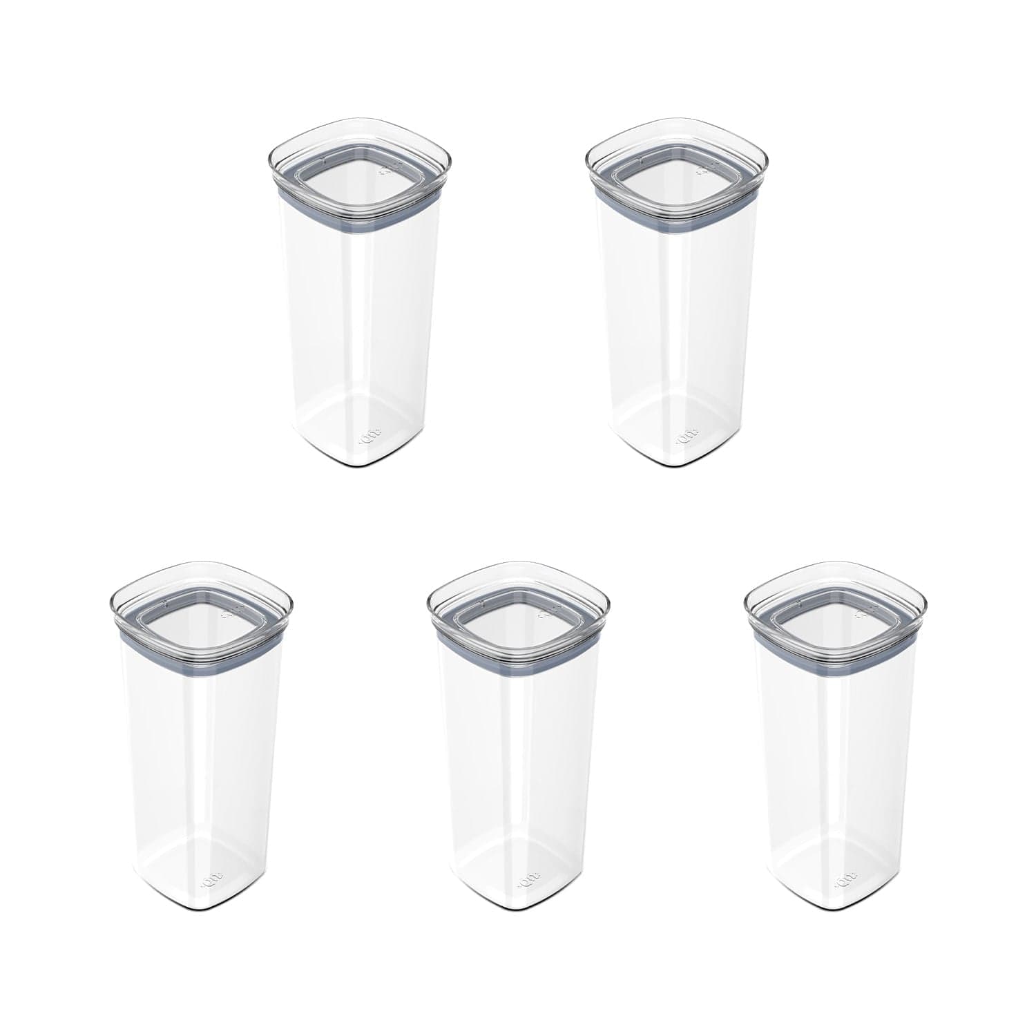 Kit de Potes Herméticos Ou 5 Unidades 1,5L Linha Block