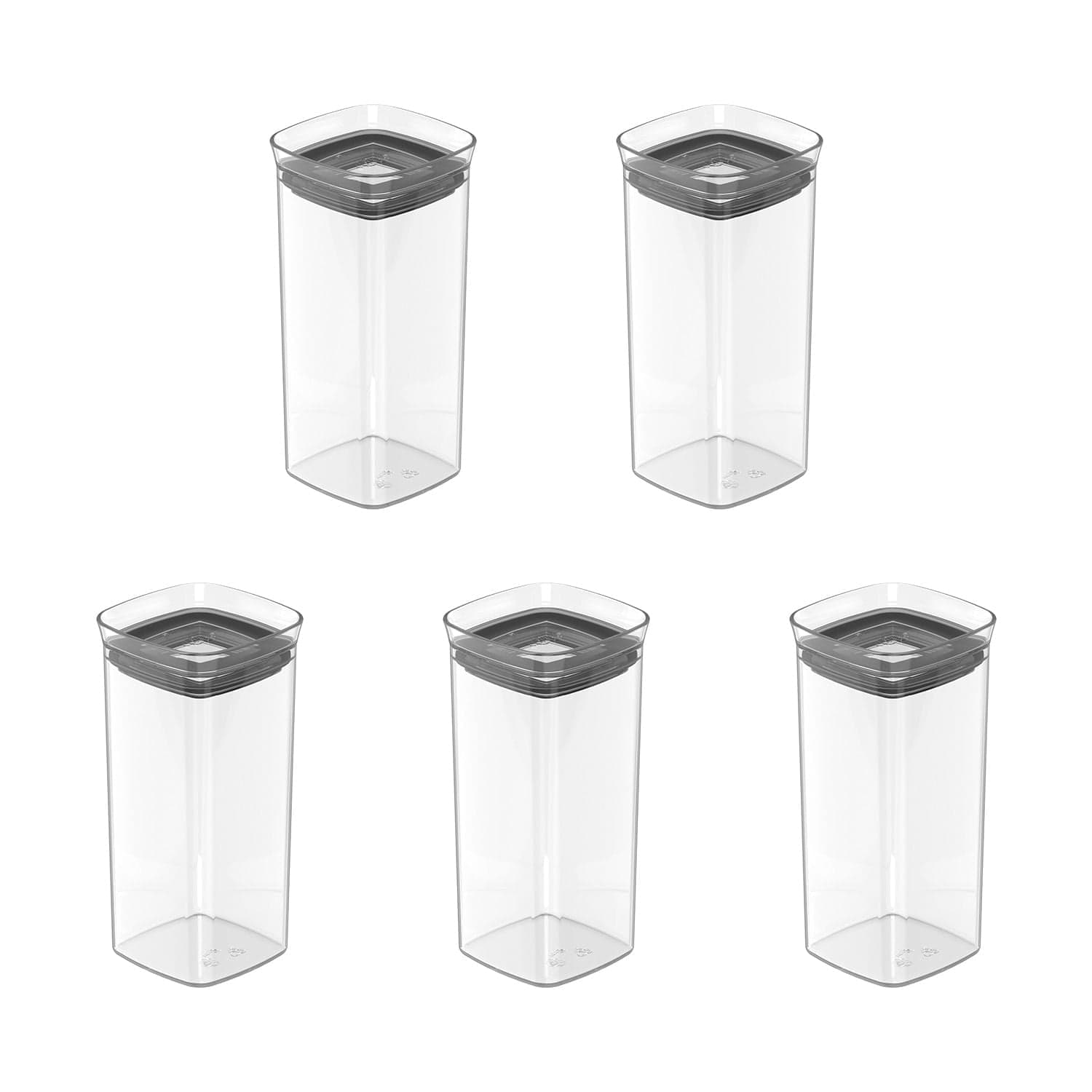 Kit de Potes Herméticos Ou 5 Unidades 340ml Linha Block