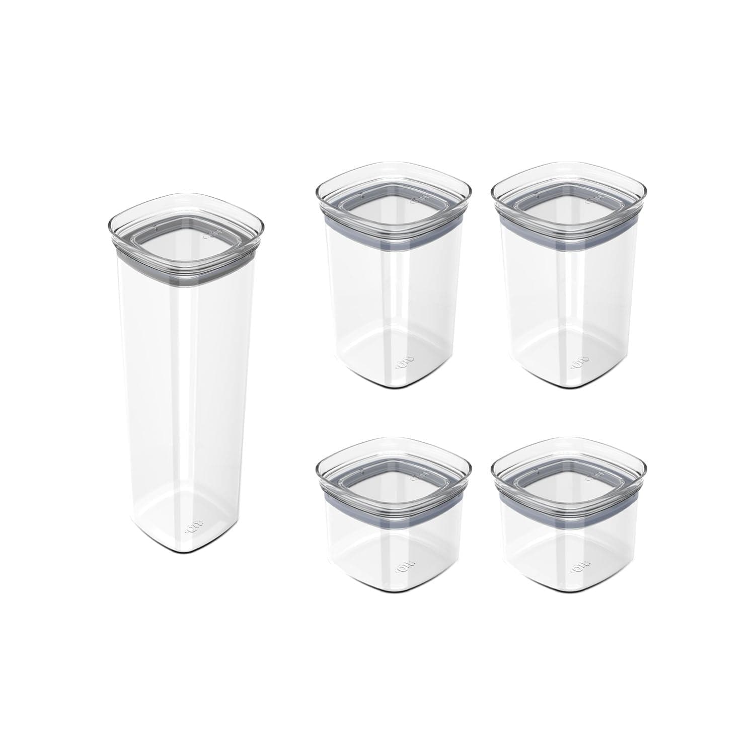 Kit de potes herméticos Ou 5 Unidades Linha Block