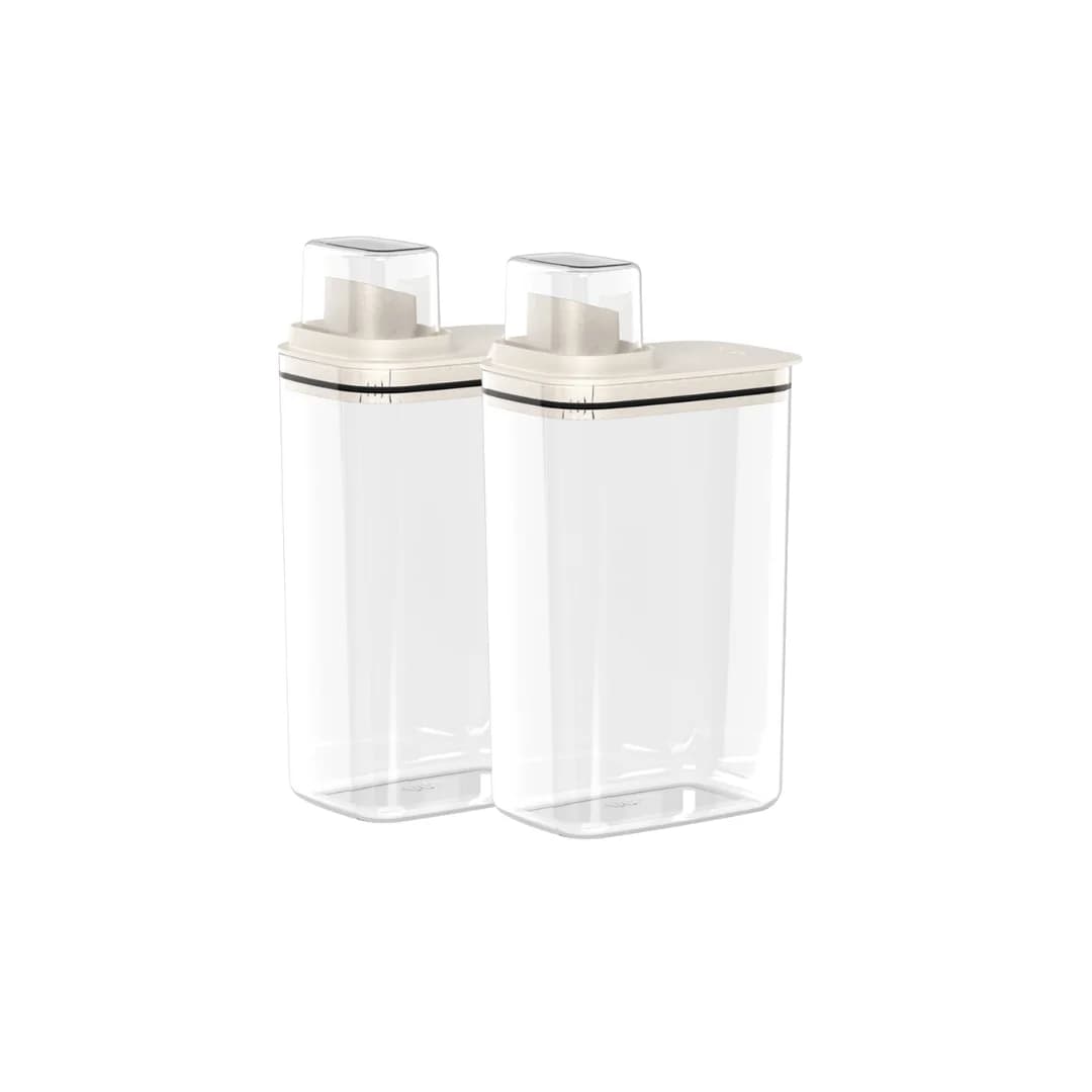 Kit Dispenser Ou 2,3L 2 peças Linha Flow — Bege