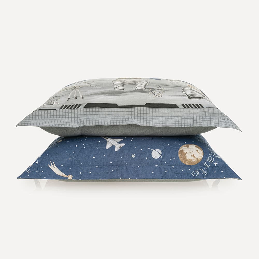 Kit Fronha e Porta-travesseiro Infantil 100% Algodão Lunar