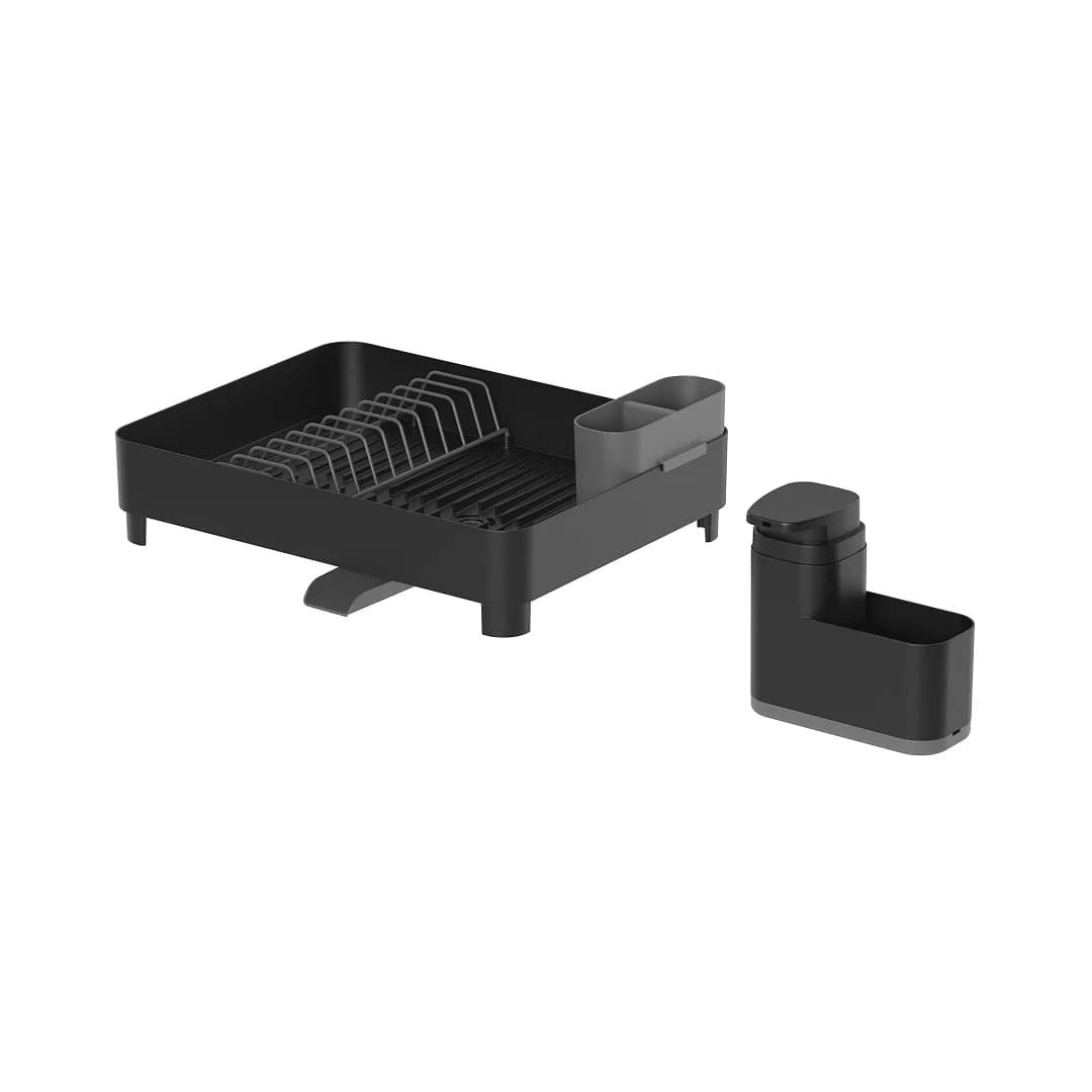 Kit Organizador Sobre a Pia 2 Peças Linha Liv — Preto
