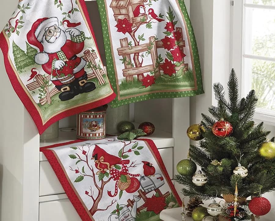 Kit Pano de Copa Döhler Natal 3 Peças