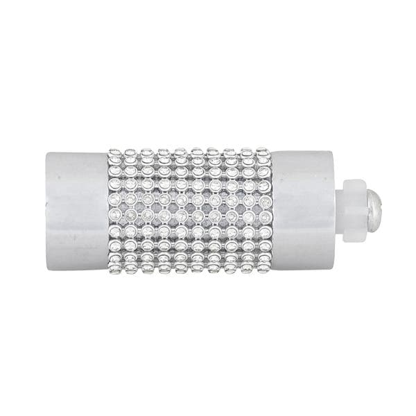 Kit Ponteira Vic Strass Cromo Brilhante 20mm 2 peças Inspire