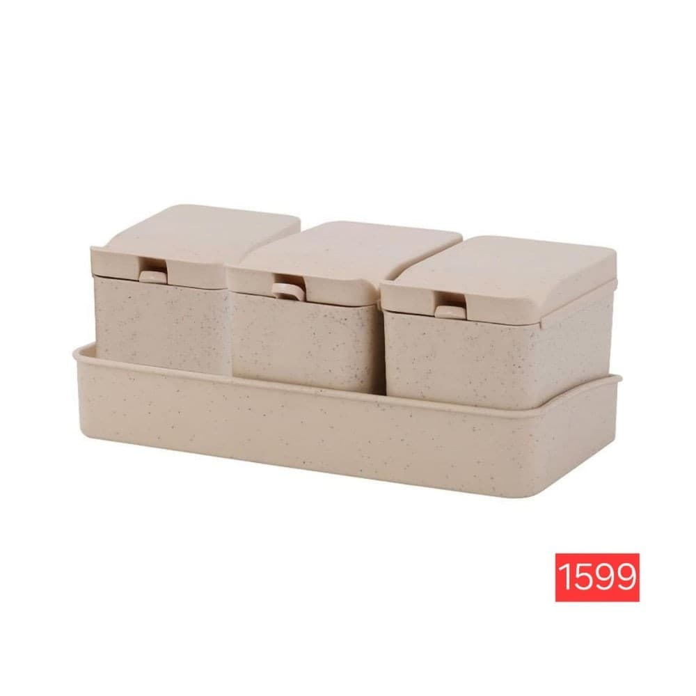 Kit Porta Condimentos Fibra de Bambu - Dolce Home