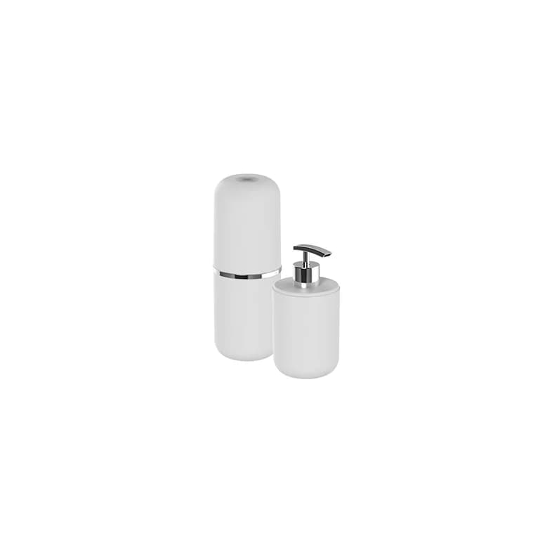 Kit Porta Escova e Sabonete Líquido Ou Linha Verso — Branco