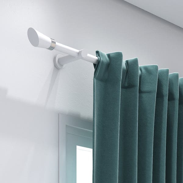 Kit Varão de Cortina 3 metros 19mm Aço Alemão Eco Branco Belchior