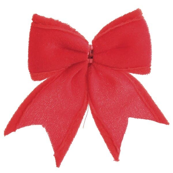 Laço Decorativo Liso Vermelho 13x13x2cm Cromus