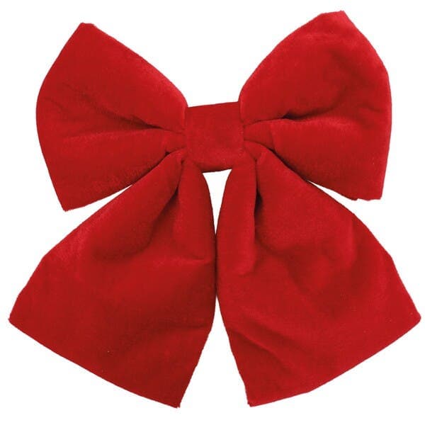 Laço Decorativo Veludo Vermelho 20x25x3cm Cromus