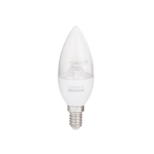 Lâmpada de LED E14 Vela 4,3W 300lm Luz Amarela Bivolt Luminatti