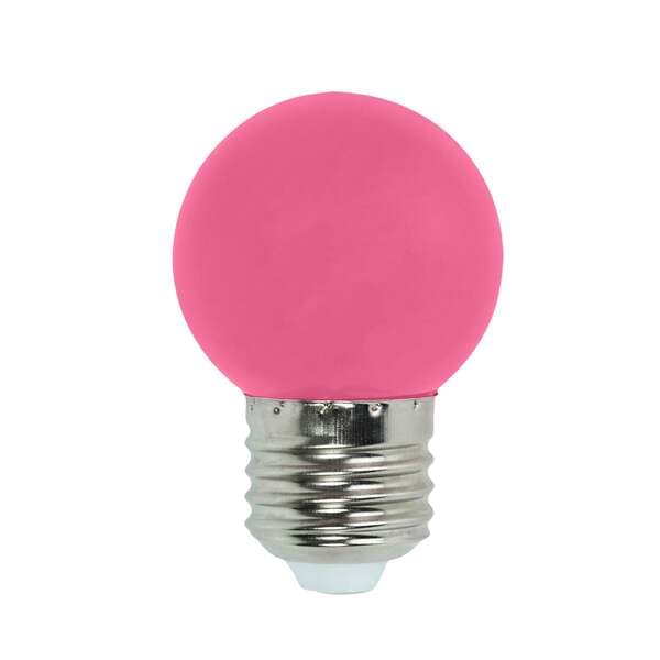 Lâmpada de LED E27 Bolinha 3W 120lm Luz Rosa Bivolt Kian
