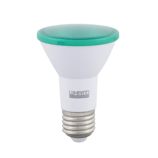 Lâmpada de LED E27 PAR20 6W Luz Verde Bivolt Luminatti