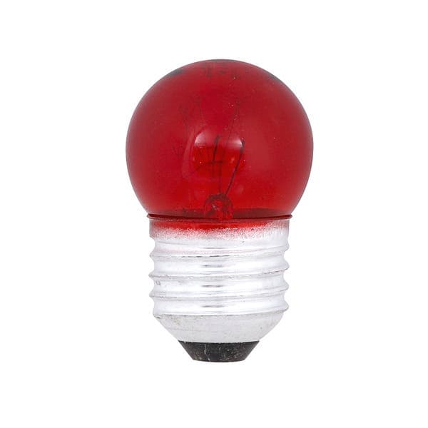 Lâmpada Incandescente E27 Bolinha 7W Luz Vermelha 220V Sadokin