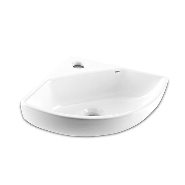 Lavatório Suspenso Canto 12x41,5x12cm Branco Celite