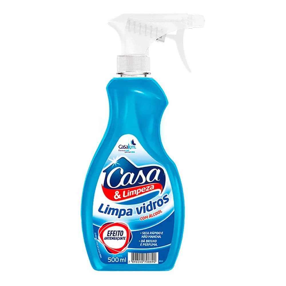 Limpa Vidros Spray com Álcool 500mL - Casakm