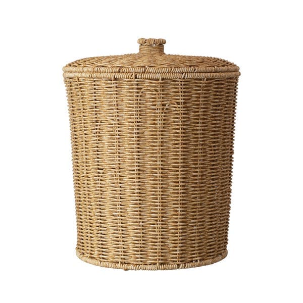 Lixeira 10L Plástico Manual Marrom Rattan Oikos