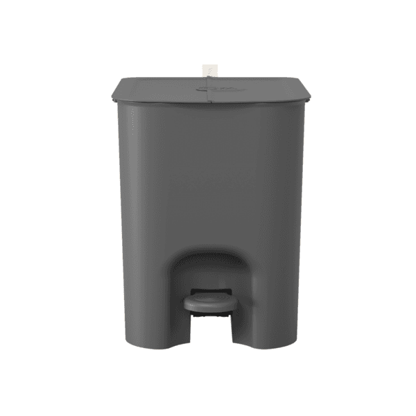 Lixeira 12L Plástico Pedal Cinza Borboleta Coza