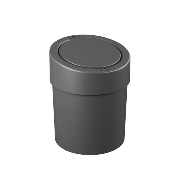 Lixeira 5L Click Light Cinza Chumbo Coza
