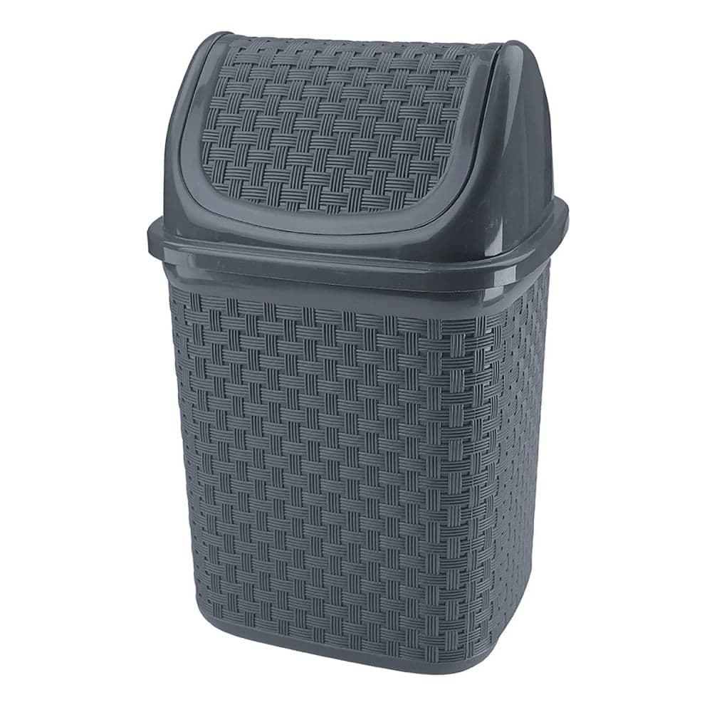 Lixeira Basculante Rattan 4,5l Chumbo - Nitron