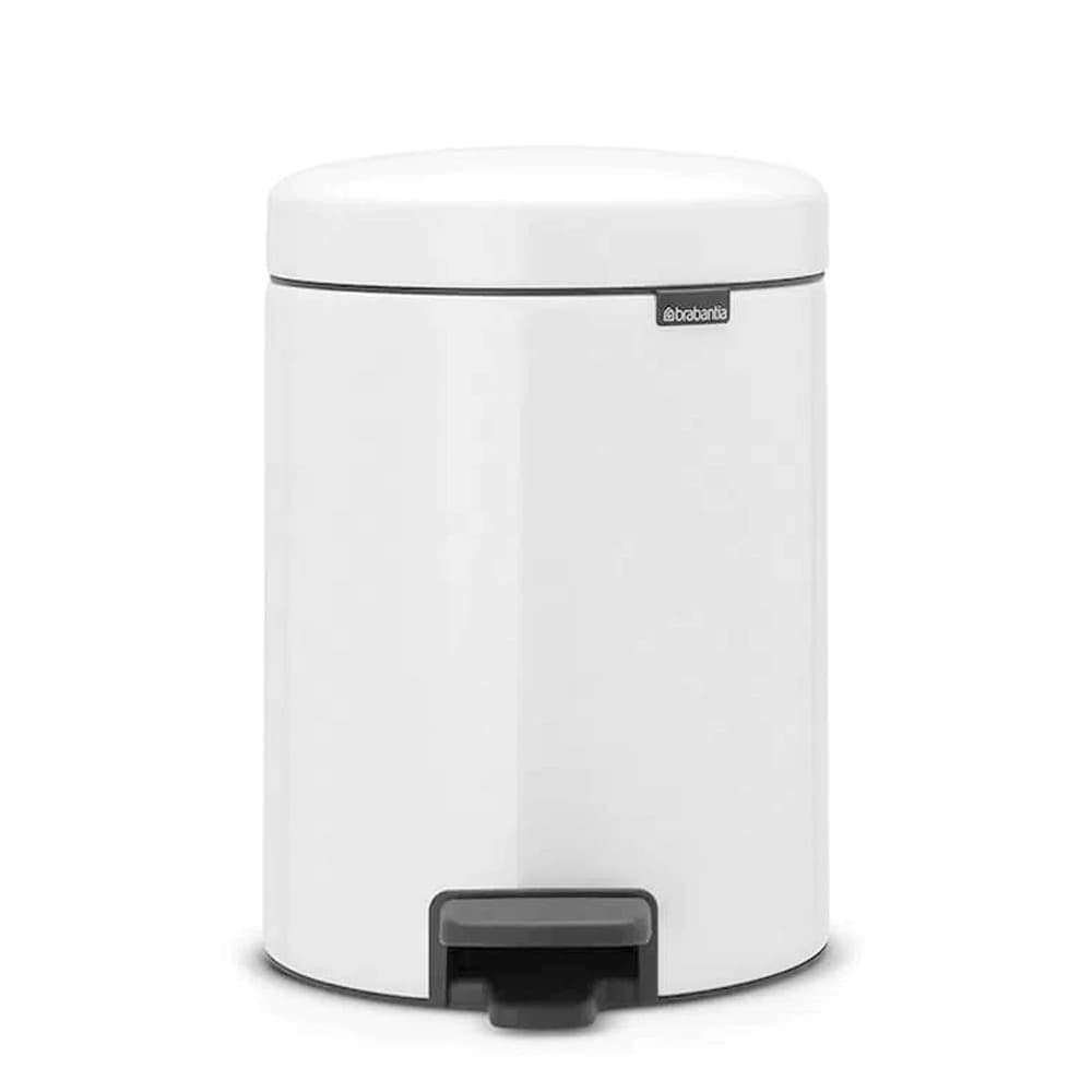 Lixeira com Pedal de Aço New Icon Brabantia Branca 5l