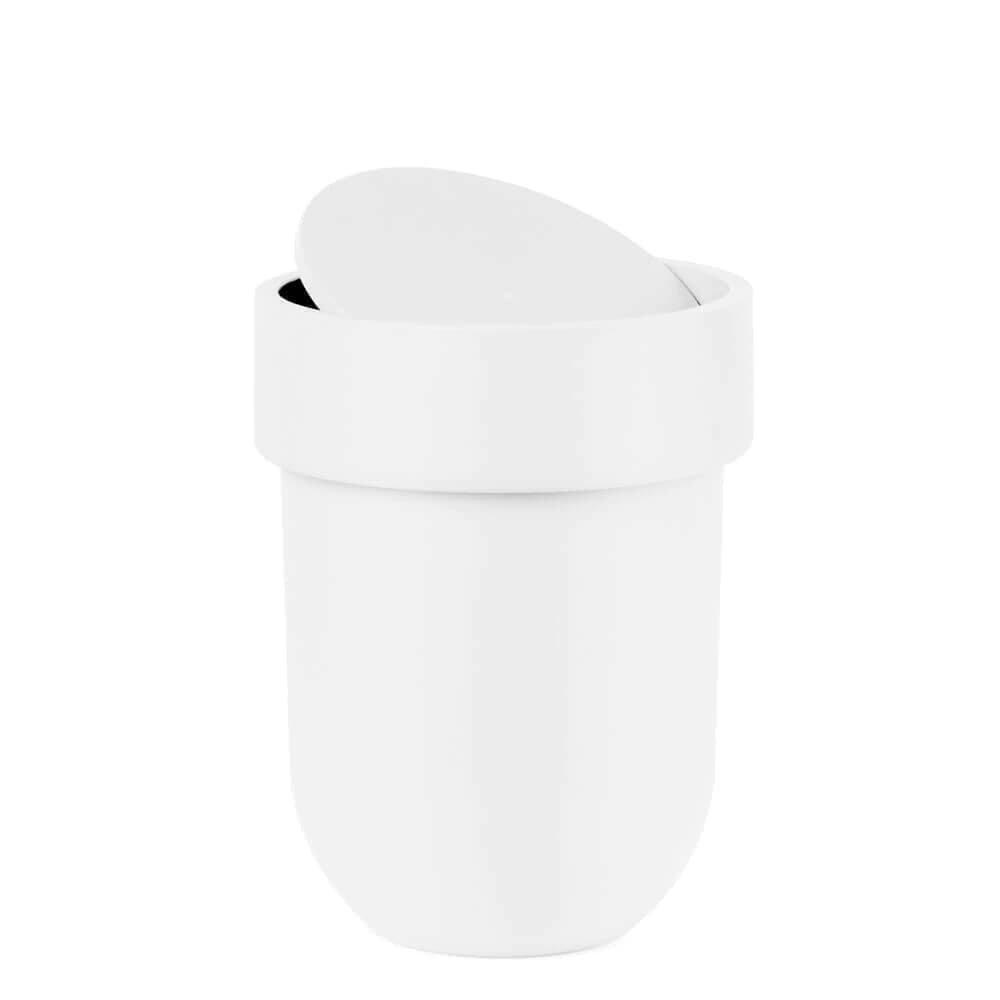 Lixeira com Tampa Basculante Umbra Touch Branca 5l