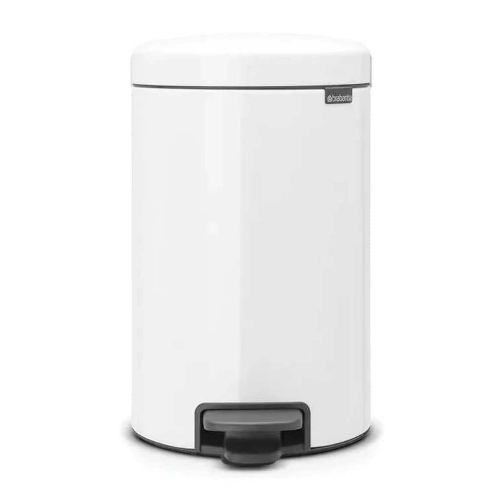 Lixeira de Aço Inox Brabantia New Icon Branca 12l