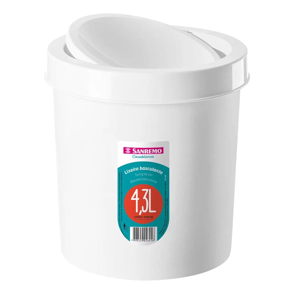 Lixeira de Chão Basculante 4,3l - Sanremo