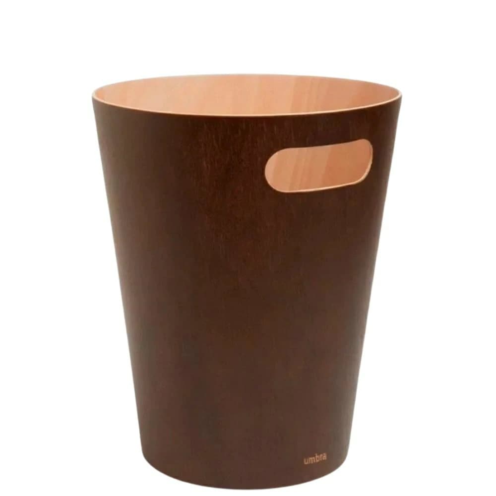 Lixeira de Madeira Umbra Marrom 7,5l
