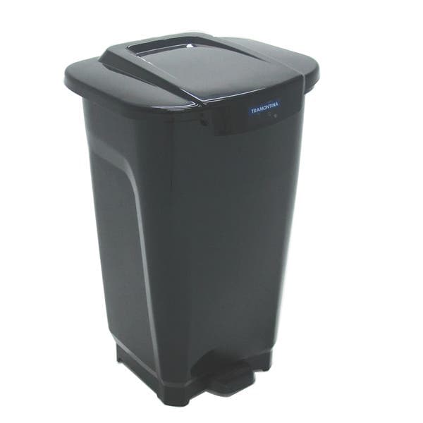 Lixeira Multiuso 100L Plástico Preto com Pedal T-Force Tramontina