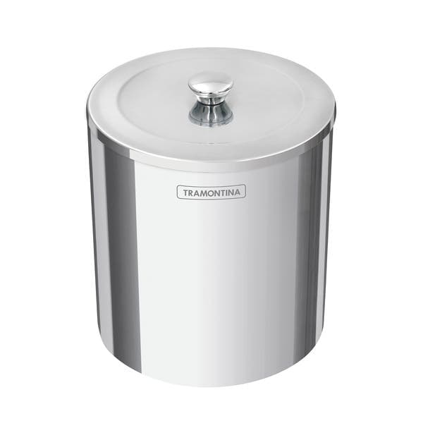 Lixeira Multiuso 5L Metal Cinza Sem Pedal Teec Tramontina