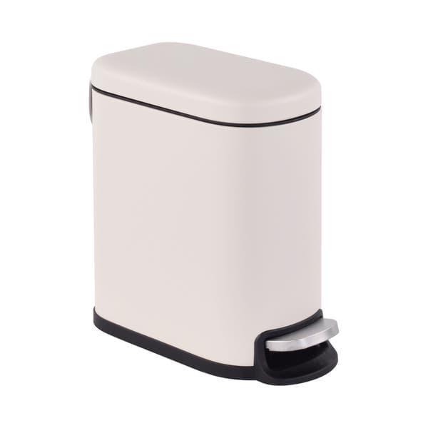 Lixeira para Banheiro 5L Aço Pedal Dustbins Remix Slim Bege Sensea