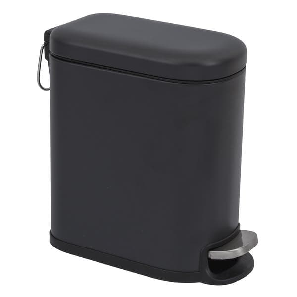 Lixeira para Banheiro 5L Aço Pedal Dustbins Remix Slim Preta Sensea