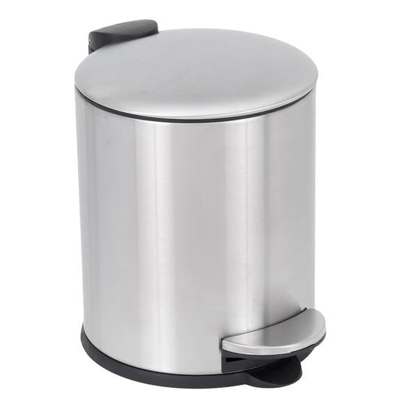 Lixeira para Banheiro 5L Metal Inox Pedal Prata Aemaxx