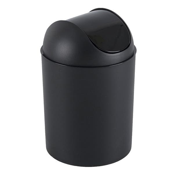 Lixeira para Banheiro 5L Plástico Basculante Preto Arthi