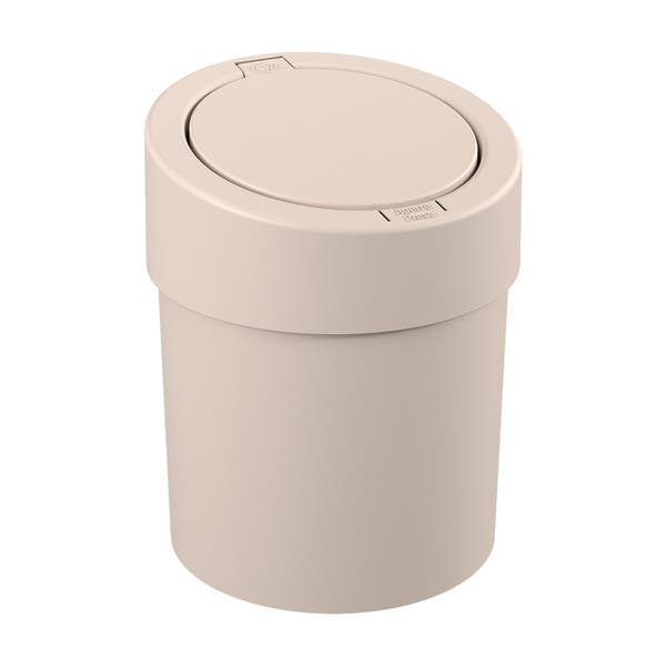 Lixeira para Banheiro 5L Plástico Click Bege Coza