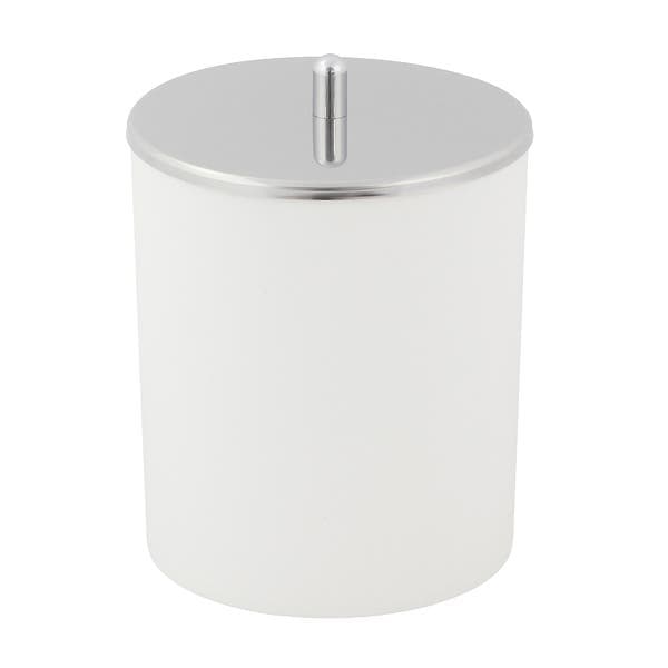 Lixeira para Banheiro 5L Plástico e Metal Manual Branca Sensea