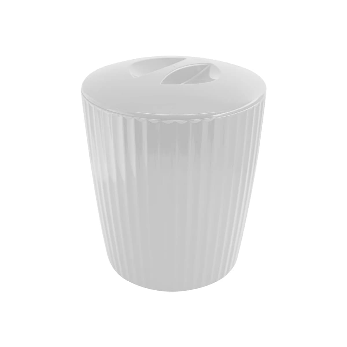 Lixeira para banheiro Ou 5L Linha Groove — Branco