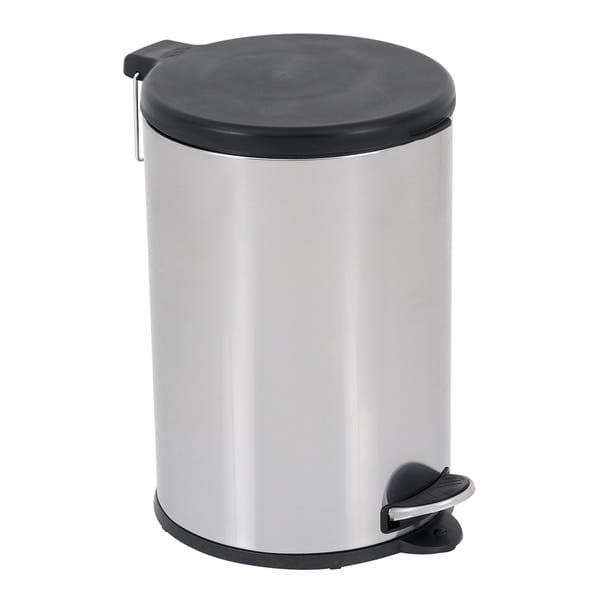 Lixeira para Cozinha 15L Aço Inox Pedal Preta Brinox