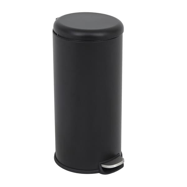 Lixeira para Cozinha 28L Aço Pedal Preto Delinia