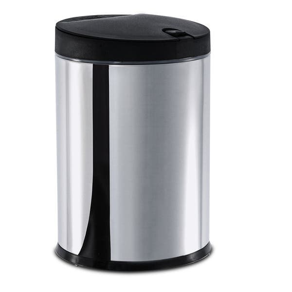 Lixeira para Cozinha 4L Metal Inox Click Preta Brinox