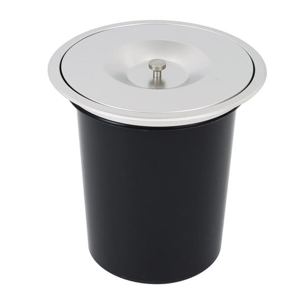 Lixeira para Cozinha de Embutir 5L Inox Manual Preta Debacco