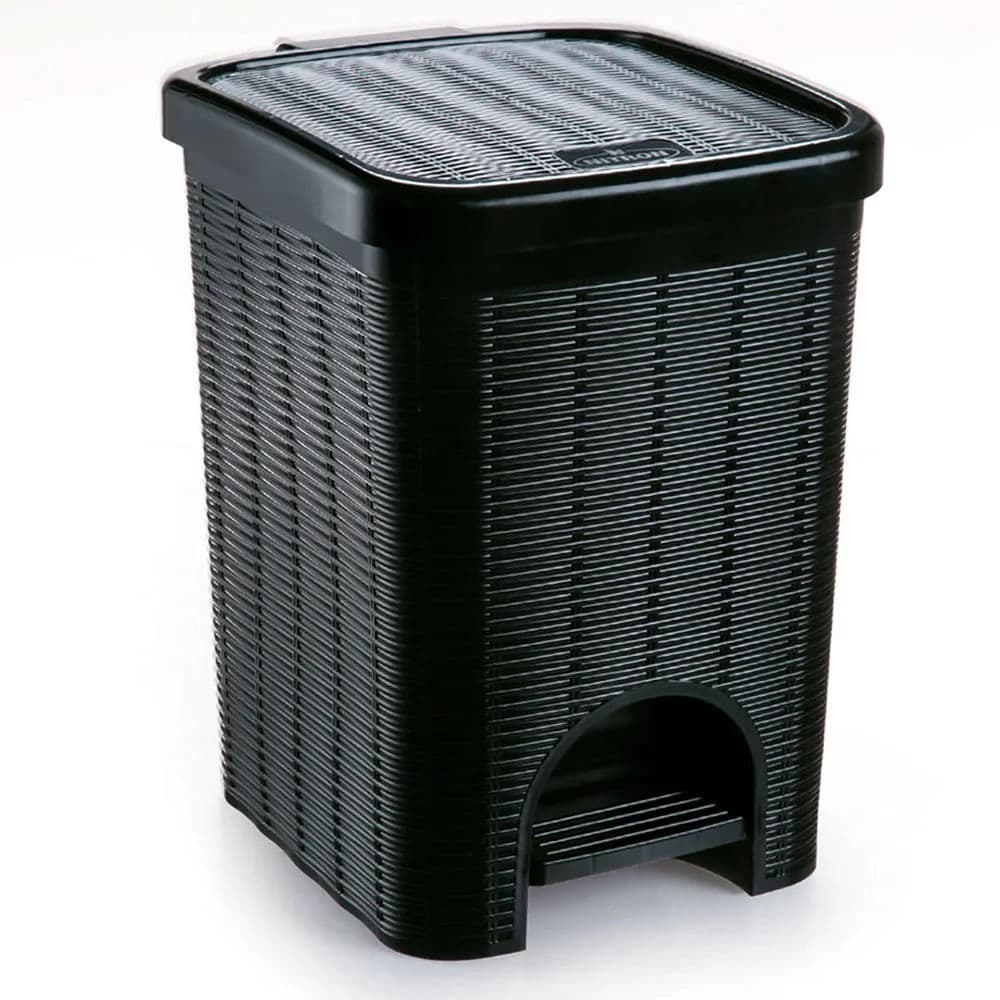 Lixeira Vime com Pedal 12l Preta - Nitron