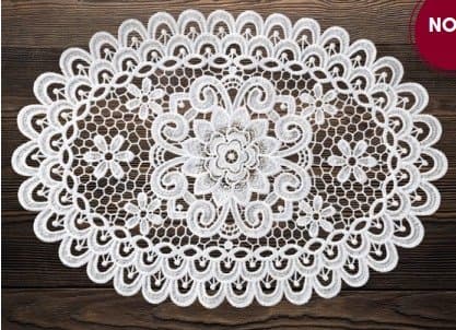 Lugar Americano unidade - 30x45cm Oval Branco 832 - Rafimex