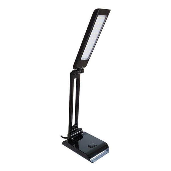 Luminária de Mesa LED Bronzearte Pelicano Retangular Preta Bivolt