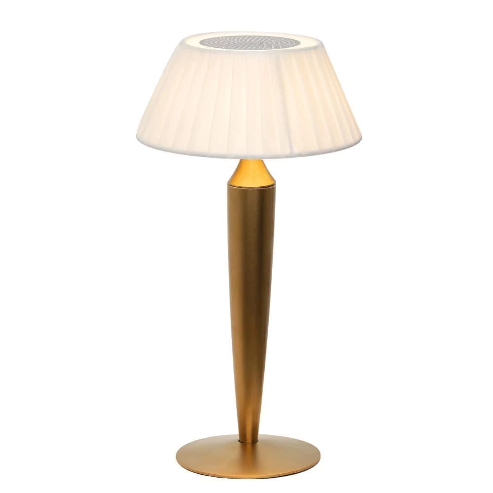 Luminária de Mesa Zafferano Flaminia Ouro Mate 32cm