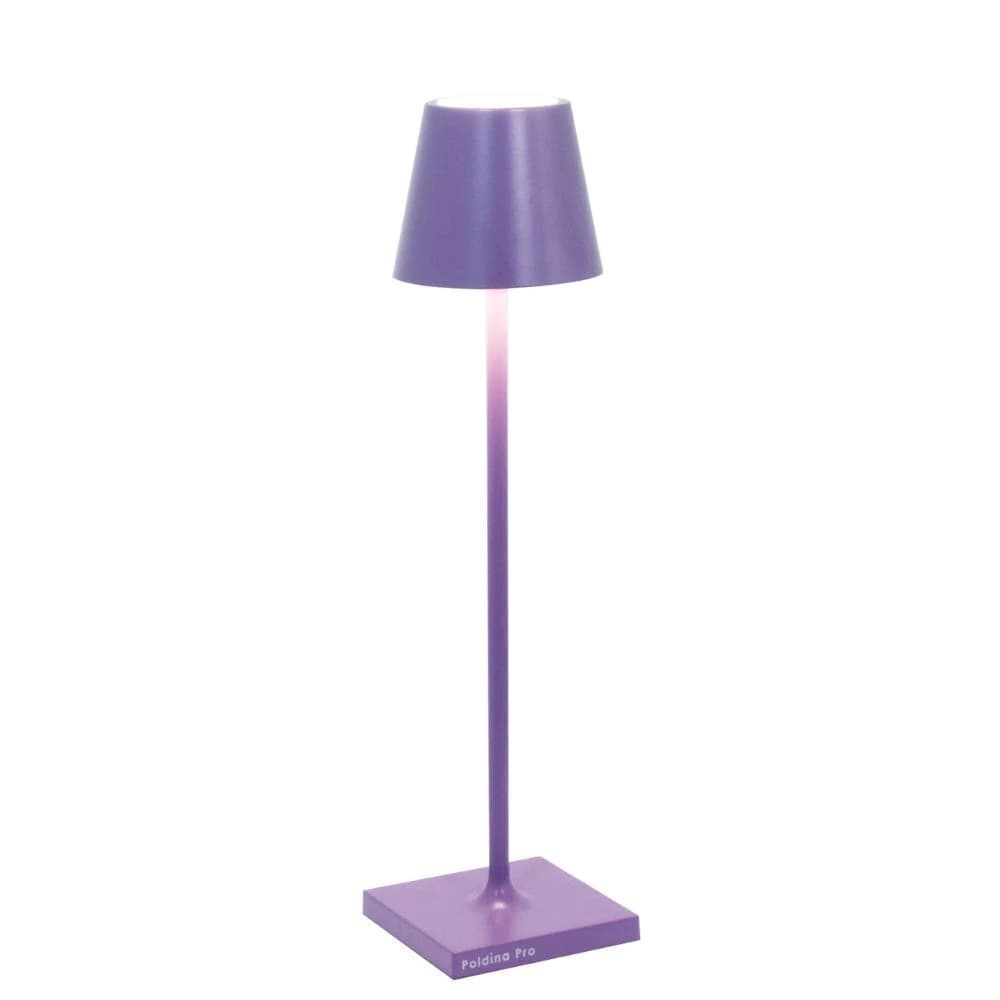 Luminária de Mesa Zafferano Poldina Micro Lilás 27cm